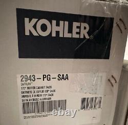 Kohler Catalan 24-1/8 x 36-1/8 Aluminum Single-Door Medicine Cabinet 2943-PG