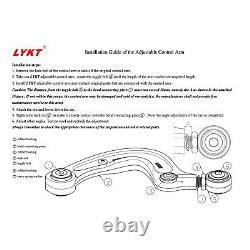 LYKT 2pcs Adjustable Arms Alignment Rear Camber Kit for Audi S4? A4? S5? A5? RS5