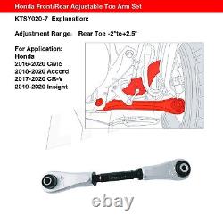 LYKT 2pcs Alignment Rear Toe Kit Arms for Honda Civic? Accord? CR-V? Insight