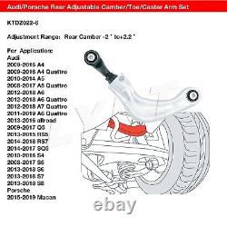 LYKT 2pcs Rear Adjustable Camber Arms for Audi Q5? A4~8? RS5~7? S4~8 & PorscheMacan