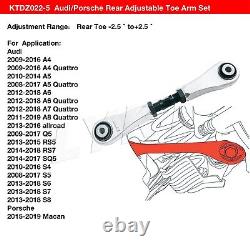 LYKT 4pcs Adjustable Rear Camber&Toe Kit for Audi A? S? Q5? RS5/7? SQ5&Porsche Macan