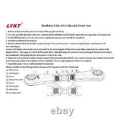 LYKT 4pcs Adjustable Rear Camber&Toe Kit for Audi A? S? Q5? RS5/7? SQ5&Porsche Macan