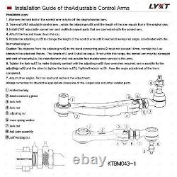 LYKT 4pcs Rear Camber&Toe Adjustable Alignment Control Arms For BMW 525-760? X5? Z