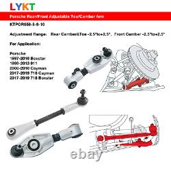 LYKT 6 Front&Rear Camber&Toe Adjustable Arms for Porsche 911? 718? Cayman? Boxster