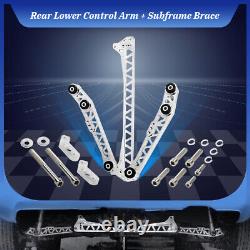 Lower Control Arm + Subframe Brace For 89-98 Honda Civic CRX Del-Sol 94-01 Acura