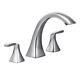 Moen T693 Voss Polished Chrome Two Handle High Are Roman Tub Faucet