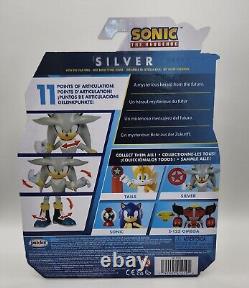 NEW JAKKS Pacific Sonic The Hedgehog Figure Silver 4 with Red Star Ring RARE