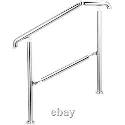 Outdoor Handrail Stainless Steel 4 to 5 Steps Stair Railing Porch Post Hand Rail