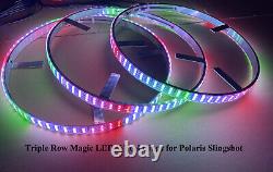 Polaris LED Underbody Light Kit Triple Row LED Wheel Ring Lights for Slingshot
