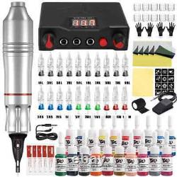 Professional Tattoo Machine Kits Rotary Pen Tattoo Power Supply Kit with Needles