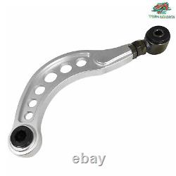 Rear Upper Camber Control Arms Adjustable For 06-15 Honda Civic 1.8L 2.0L Silver