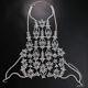 Rhinestone Body Chain Jewelry Crystal Bikini Bra Rave Outfit Underwear Rhineston