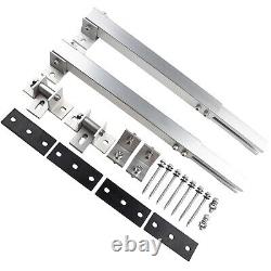 Short Brackets Hardware Adjustable Aluminum Alloy End Clamp Kit Silver