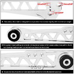 Silver 7 Billet Rear Lower Control Arm + Subframe Brace for Honda Civic EG 92-95