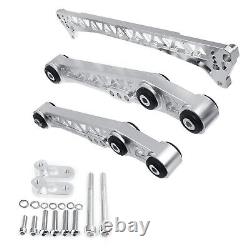 Silver 7 Billet Rear Lower Control Arm + Subframe Brace for Honda Civic EG 92-95