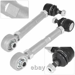 Silver Adjustable Rear Toe Lower Camber Control Arm Kit Fit Lancer EVO 08-2014