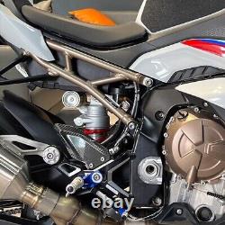 Silver For BMW S1000RR M1000RR 2019-2023 Adjustable Folding Foot Pegs Pedal Kit