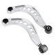 (silver) Upper Control Arm Kit Adjustable Rear Upper Camber Control Arms
