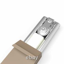 Sliding Barn Door Hardware Kit Track Adjustable Floor Guide, Stainless Steel Rail