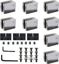 Stainless Steel 316 Glass Clamp, 8 PCS 8-12Mm Adjustable Glass Brackets 1.8 Hea