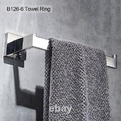 Stainless Steel Bathroom Towel Bar Racks Holder Kit Wall Mounted Chrome New Bath