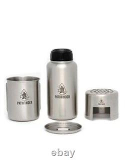 Stainless Steel Bottle Camping Cooking Kit Set Free US Delivery