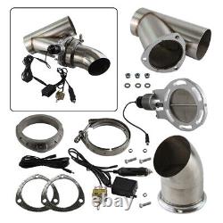 Universal Stainless Exhaust Cutout Single Kit With4 Y-Pipe Manual Switch Control