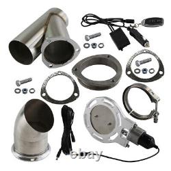 Upgrade 4inch Electric Exhaust Cutout Out Remote Control Cut Pipe Kit Stainless
