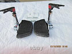 Used Harley Davidson OEM SOFTAILChrome ADJUSTABLE PASS Footboard Kit +footboards