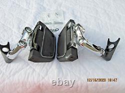 Used Harley Davidson OEM SOFTAILChrome ADJUSTABLE PASS Footboard Kit +footboards