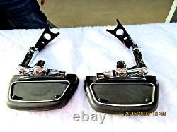 Used Harley Davidson OEM SOFTAILChrome ADJUSTABLE PASS Footboard Kit +footboards