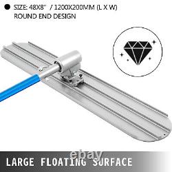 VEVOR Bull Concrete Float 48x8 Concrete Tool Trowel Float 4 Handle Round End