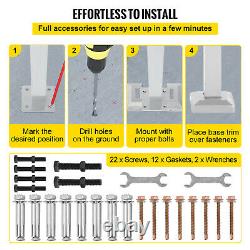 VEVOR Stair Railing Hand Rail Kit Fit 1 or 2 Steps Alloy Metal Step Handrail