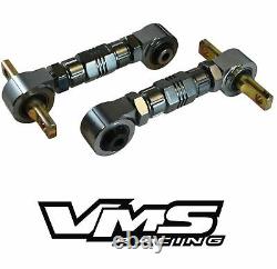 Vms Racing Silver Rear Adjustable Camber Arms Kit For 92-95 Honda CIVIC Eg Ej